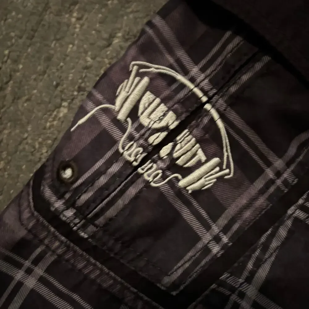 Y2K Plaid Element Board Shorts